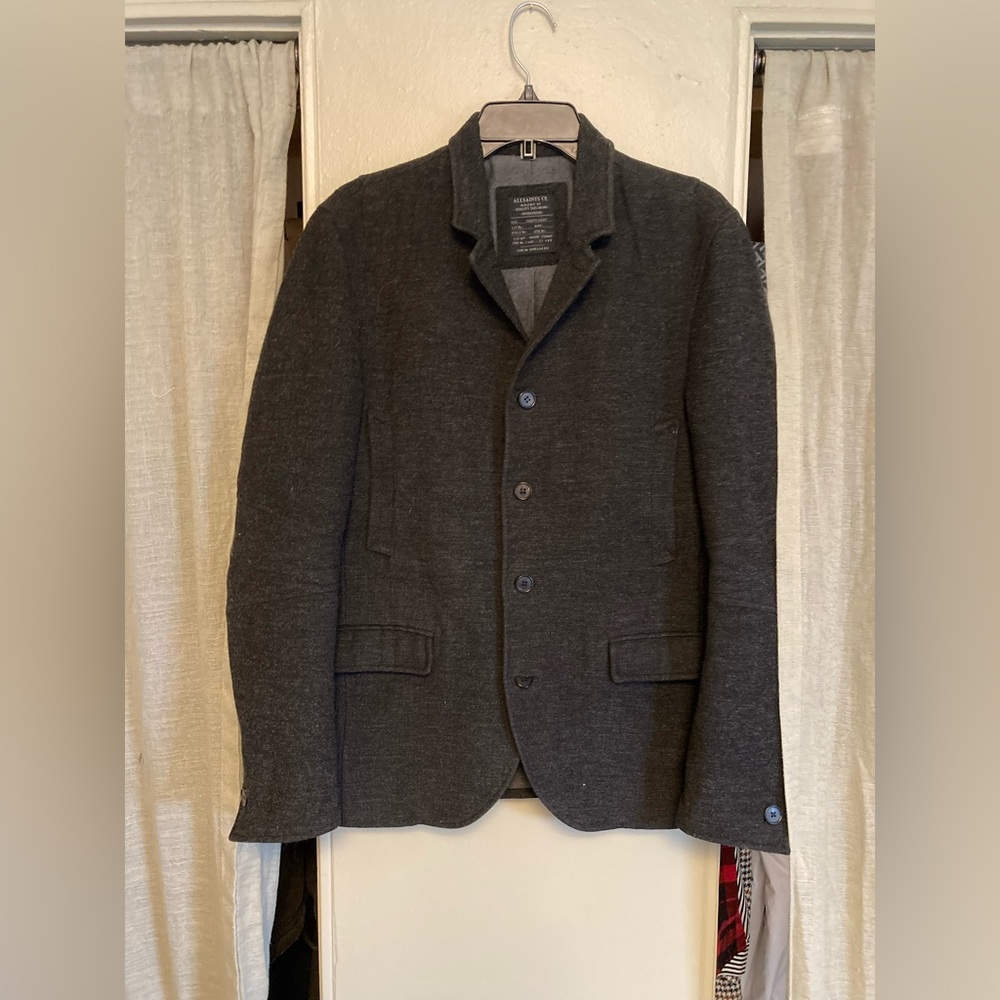 Allsaints charcoal jacket.